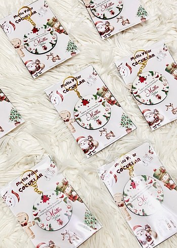 Ahşap yeni yıl anahtarlık - Görsel 2