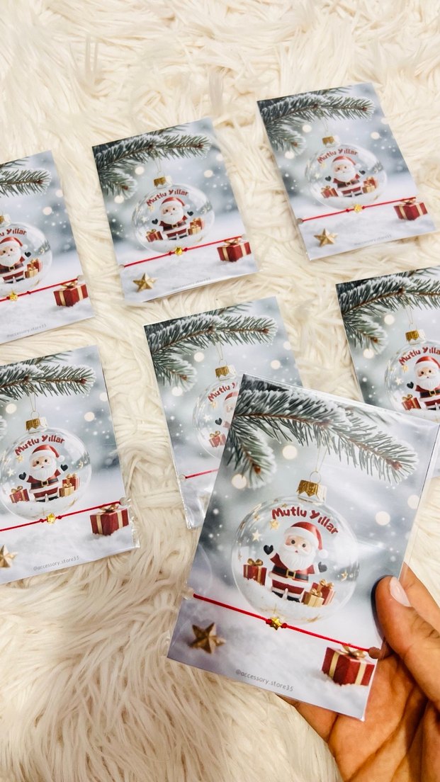 Beyaz Yeni Yıl Kartı - Mutlu Yıllar - Görsel 2