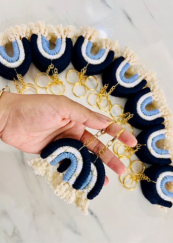 Diğer Renkli Bohem Püsküllü Anahtarlık