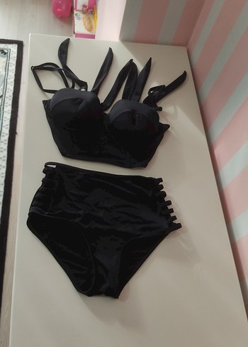 Siyah Gotik Mini Bikini Takımı - Görsel 4