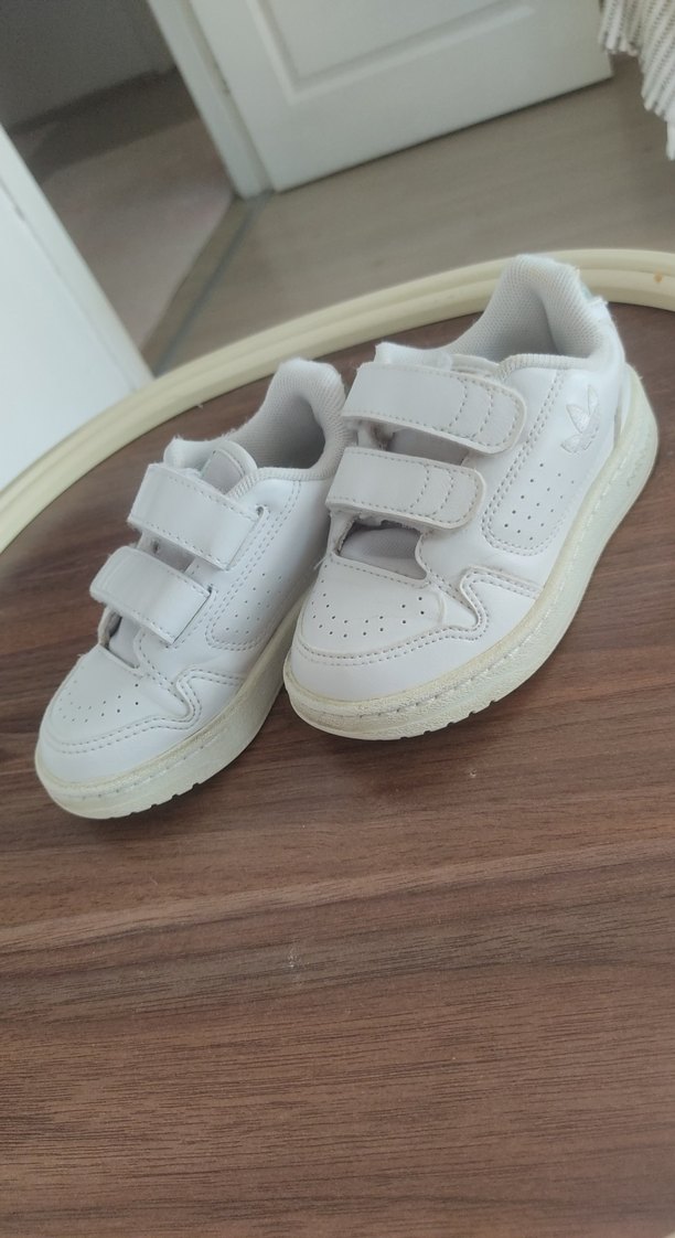 Kız Çocuk Beyaz Cırt Cırtlı Spor Ayakkabı - Görsel 3