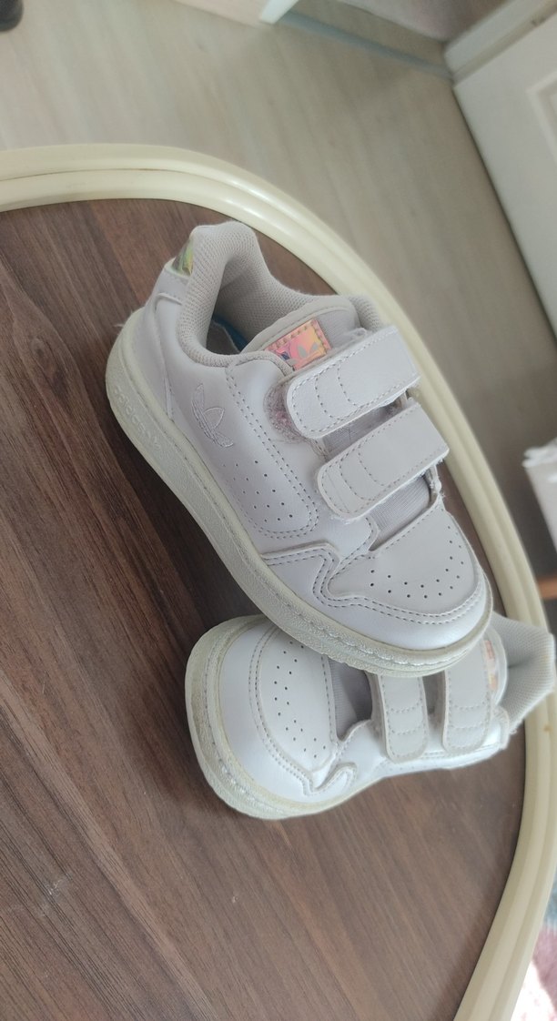 Kız Çocuk Beyaz Cırt Cırtlı Spor Ayakkabı - Görsel 2