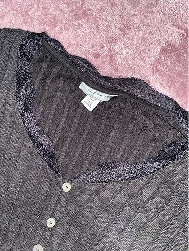 Topshop Dantel detaylı crop