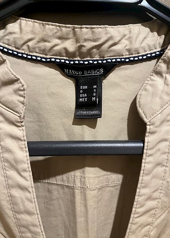 Bej Düğmeli V Yaka Midi Elbise - Görsel 3