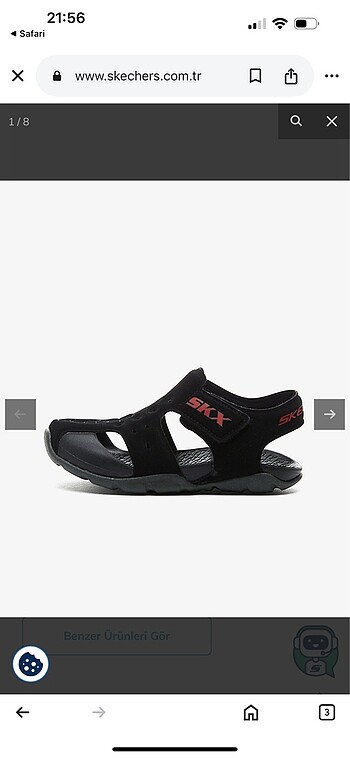 Skechers siyah sandalet