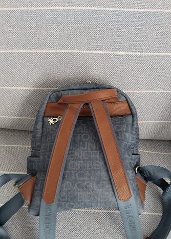 Gri Denim Kadın Sırt Çantası - Görsel 2