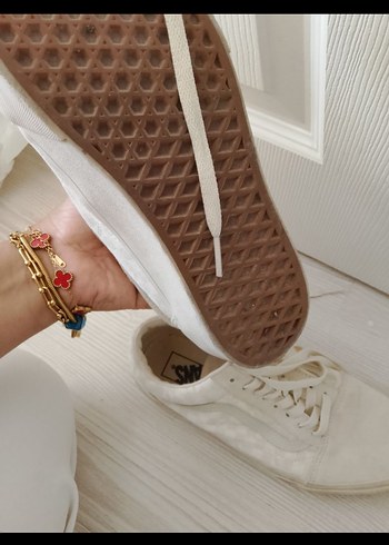 Beyaz Bağcıklı Kadın Spor Ayakkabı - Görsel 2