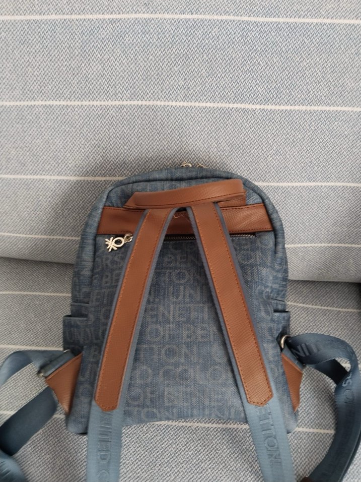 Gri Kot Kumaşlı Kadın Sırt Çantası - Görsel 2