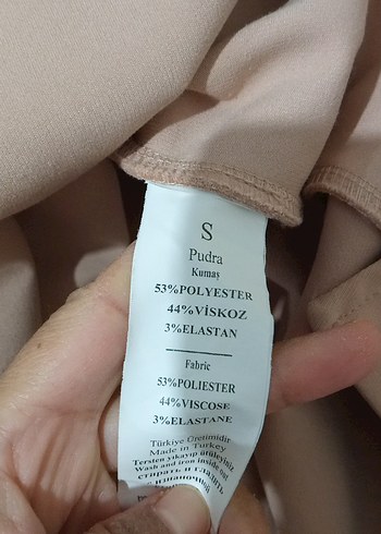 Bej Midi Drapeli Kolsuz Elbise - Görsel 8