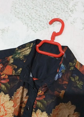 Çiçek Desenli Uzun Kollu Midi Elbise - Görsel 5