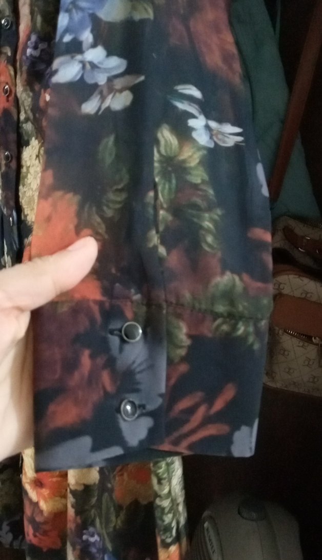 Çiçek Desenli Uzun Kollu Midi Elbise - Görsel 3