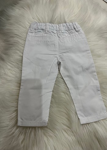 Beyaz Düğmeli Erkek Çocuk Pantolonu - Görsel 2