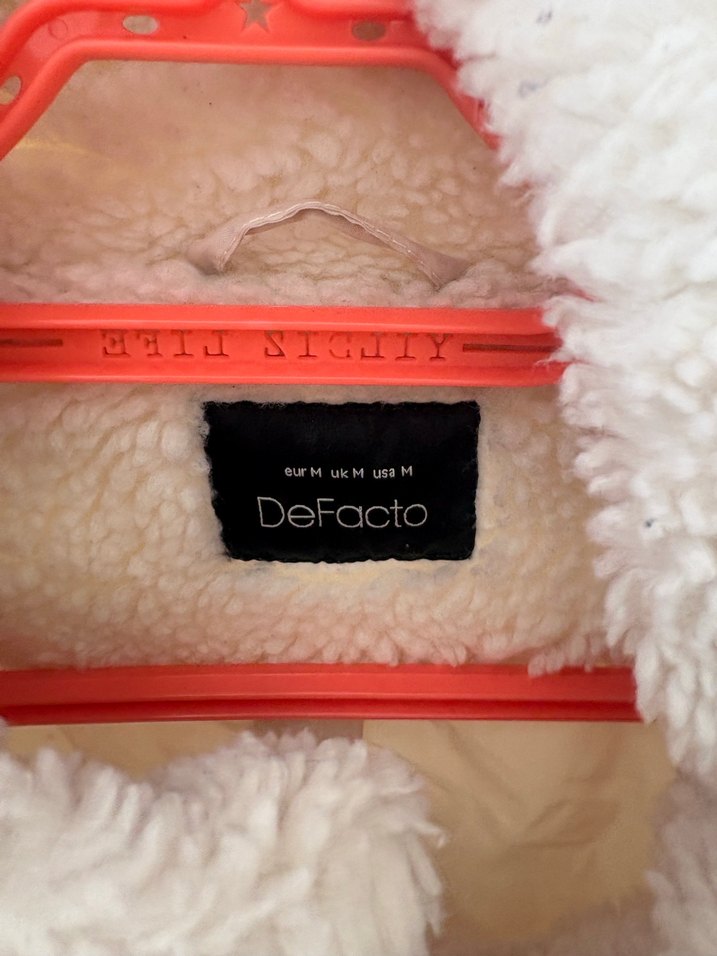 Bej Peluş Midi Kadın Kaban - Görsel 3