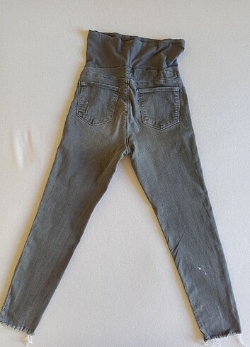 Likralı esnek lastikli hamile için kot pantolon - Görsel 2