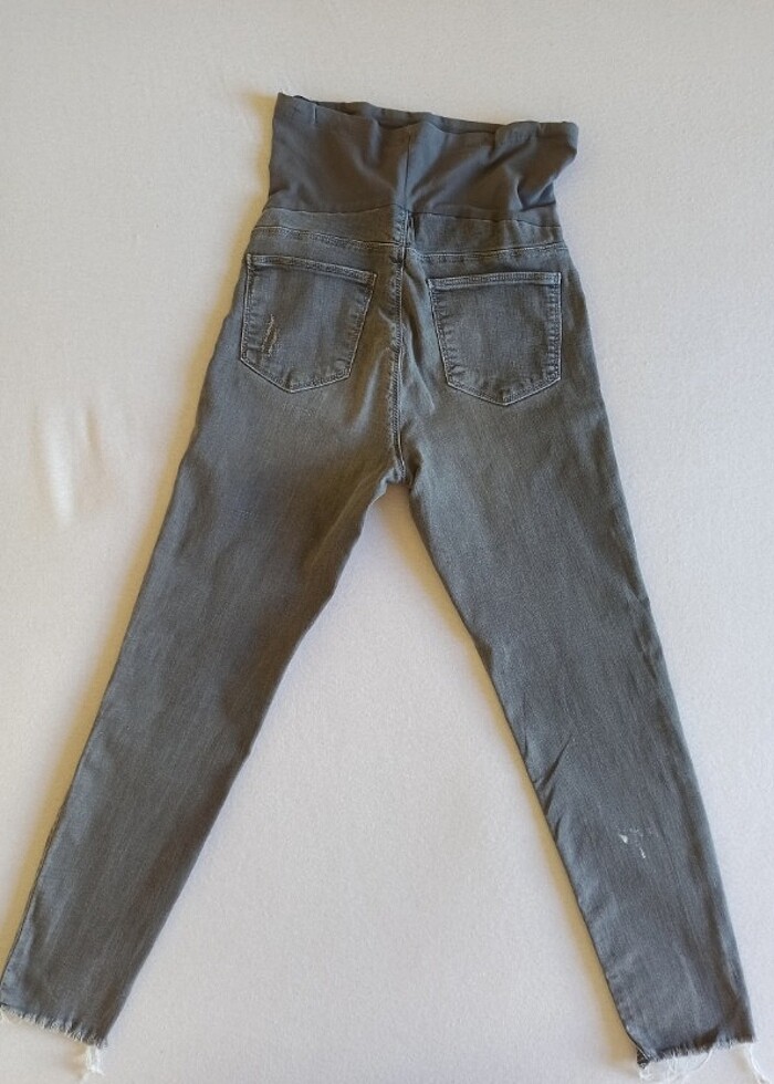 Likralı esnek lastikli hamile için kot pantolon - Görsel 2