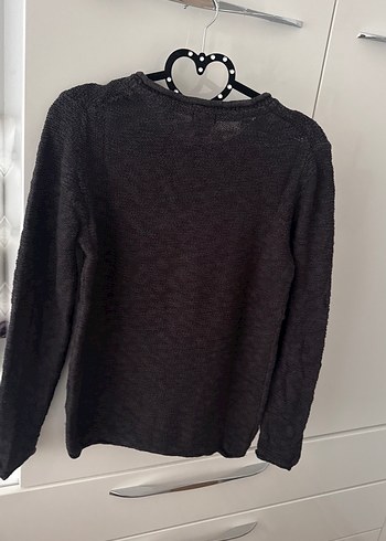 Siyah Uzun Kollu Triko Kadın Kazak - Görsel 3