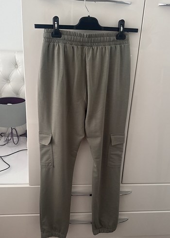 Yeşil Bel Bantlı Rahat Kesim kargo eşofman altı - Görsel 3