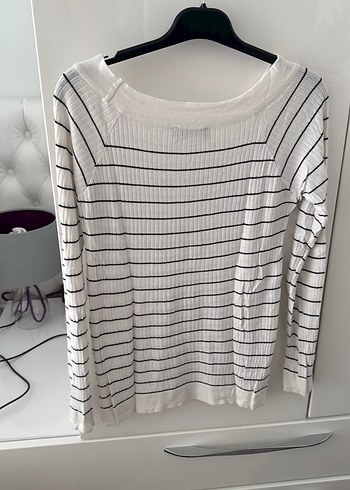 Triko çizgili kazak - Görsel 3