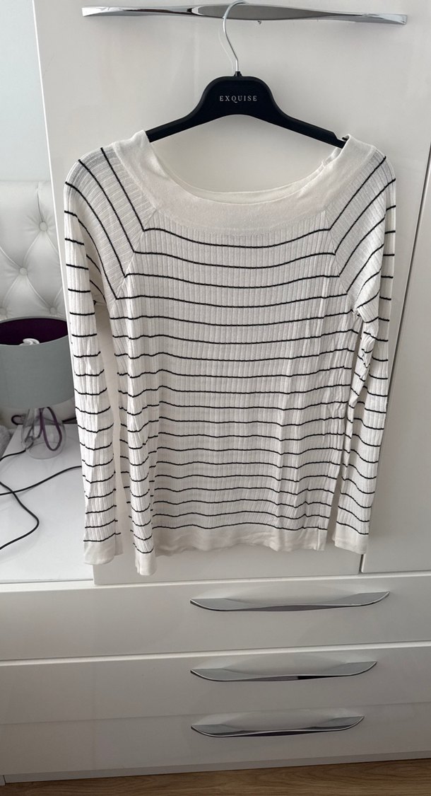 Triko çizgili kazak - Görsel 2