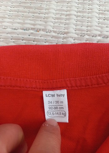 Standart Beden Beden Erkek Çocuk Kısa Kollu Kırmızı Polo Tişört