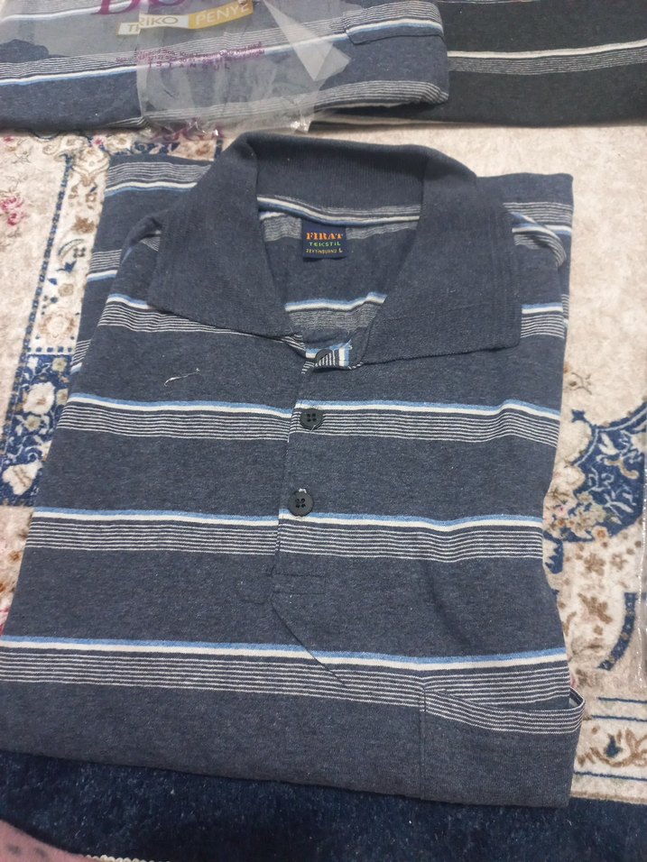 Gri Erkek Polo Tişörtü, Kısa Kollu, Rahat Kesim - Görsel 5