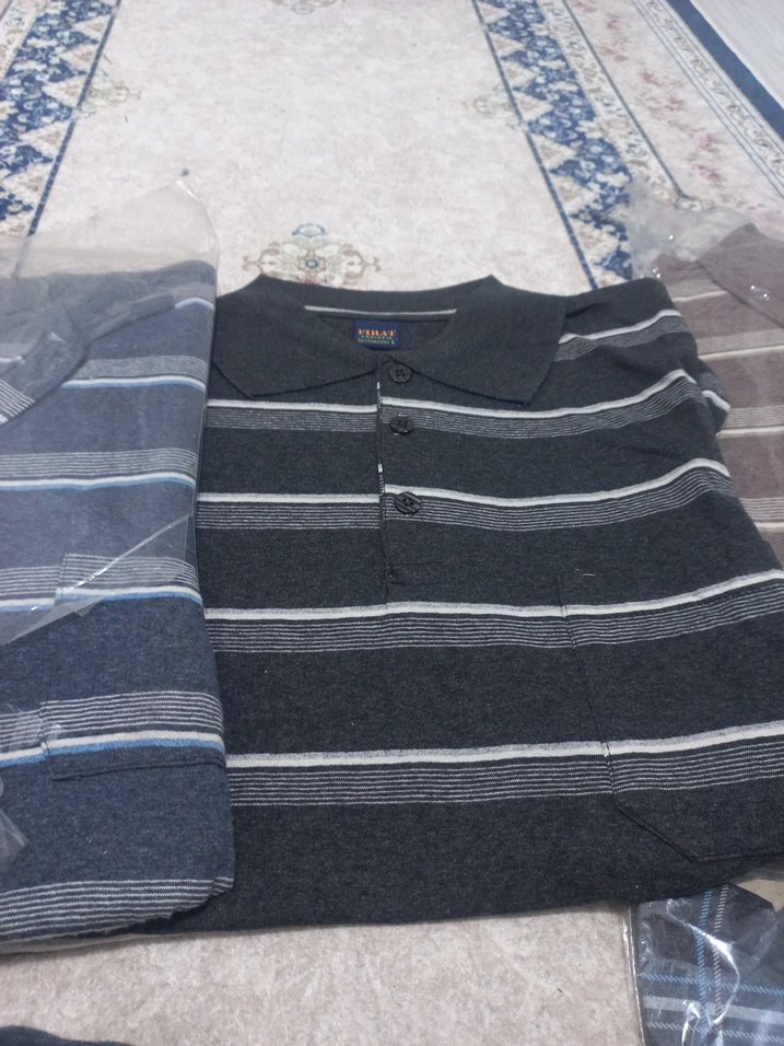 Gri Erkek Polo Tişörtü, Kısa Kollu, Rahat Kesim - Görsel 4