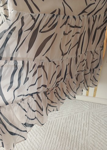 Aden and Anais Bej Zebra Desenli Hamile Mini Tunik