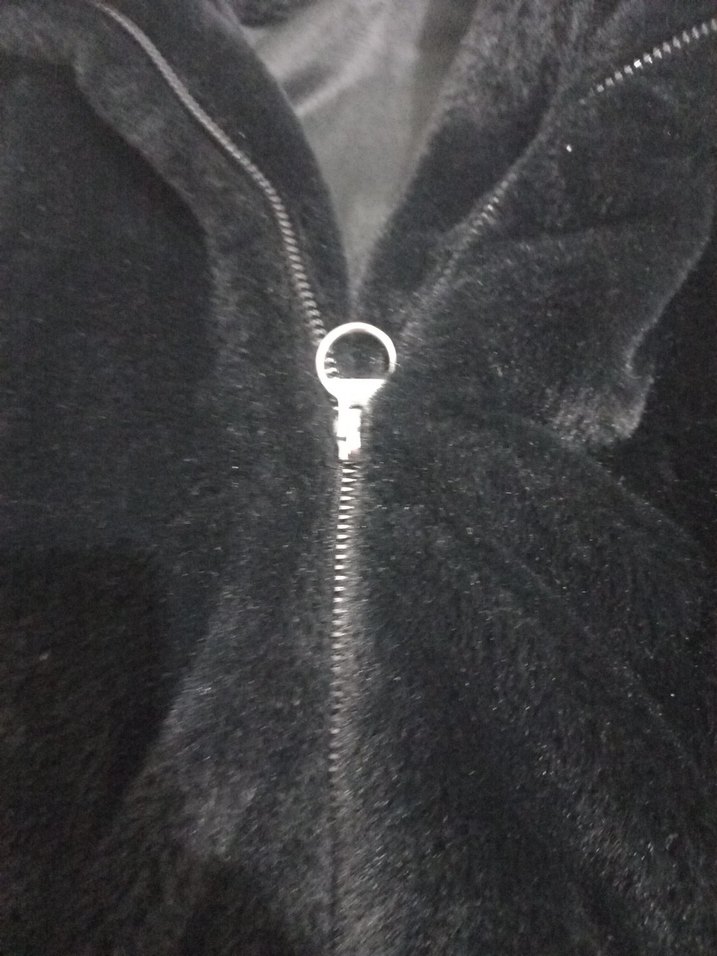 Siyah Kadın Kürklü Midi Ceket - Görsel 5