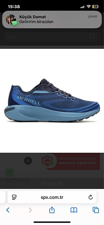 43 Beden MERRELL ERKEK SPOR AYAKKABI
