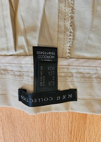 38 Beden Bej Keten Kadın Kumaş Pantolon