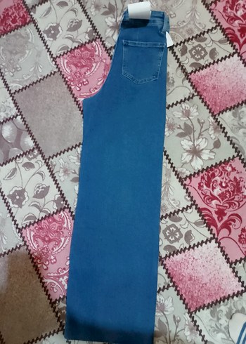 diğer Beden Geniş Kesim Mavi Denim Kadın Pantolon