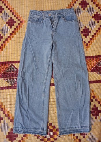 Mavi Rahat Kesim Midi Kot Pantolon