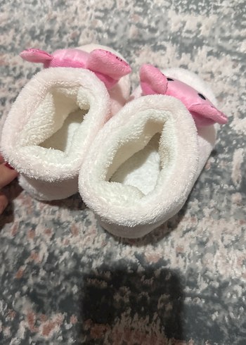 Kızlar için Pembe Peluş Sıcak Ev Terliği - Görsel 3