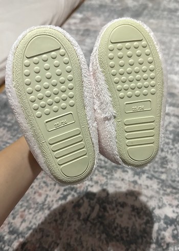 Kızlar için Pembe Peluş Sıcak Ev Terliği - Görsel 2