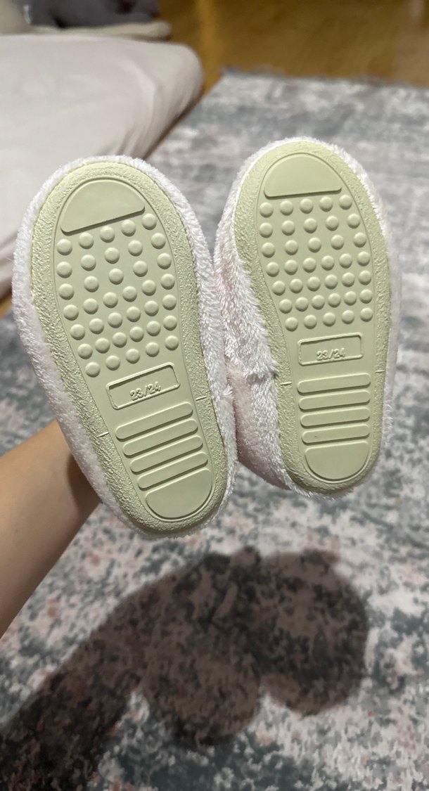 Kızlar için Pembe Peluş Sıcak Ev Terliği - Görsel 2