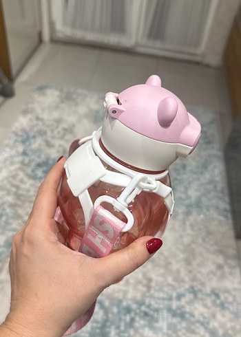 Pembe Ayı Figürlü Çocuk Termos Şişe - Görsel 2