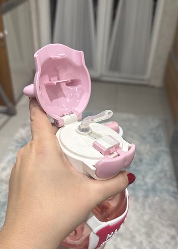 Pembe Ayı Figürlü Çocuk Termos Şişe - Görsel 5