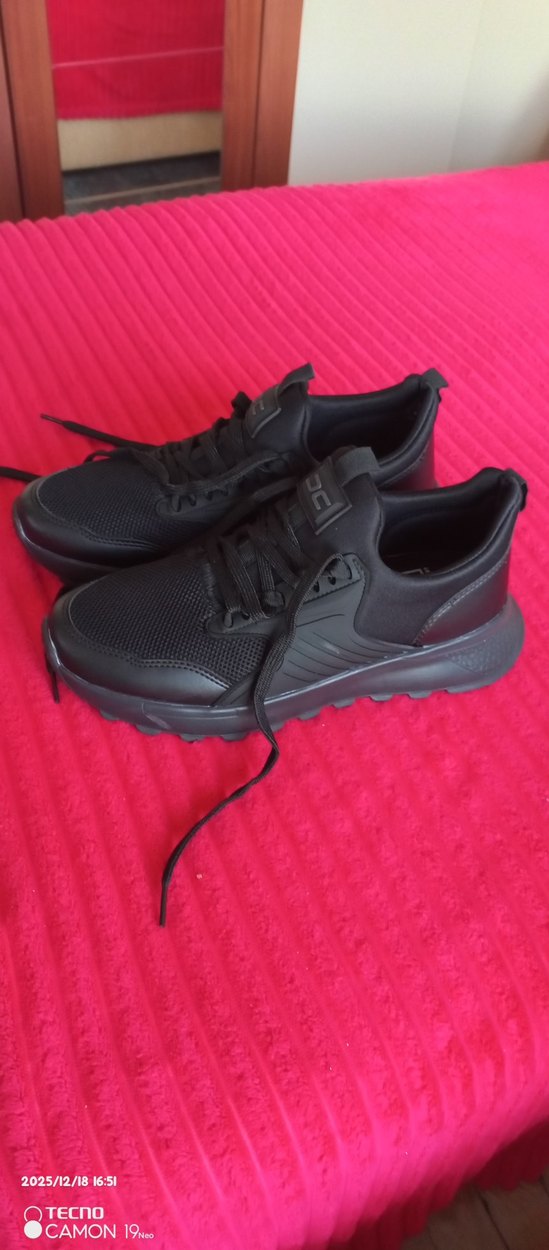 Siyah Bağcıklı Spor Erkek Sneakers - Görsel 2