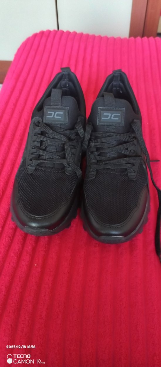 Siyah Bağcıklı Spor Erkek Sneakers - Görsel 4