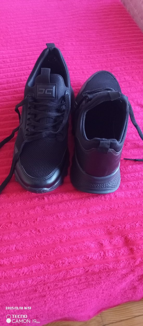 Siyah Bağcıklı Spor Erkek Sneakers - Görsel 3