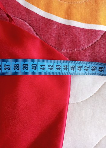 Kırmızı Desenli Uzun Bohem Abiye Elbise - Görsel 6