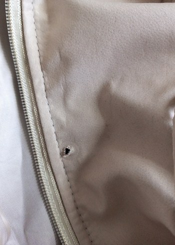 Düğmeli Bej Uzun Kadın Trençkot - Görsel 6