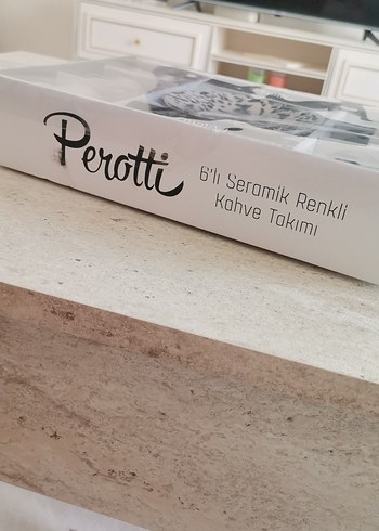 Perotti Siyah Beyaz Kahve Fincan Seti - Görsel 2