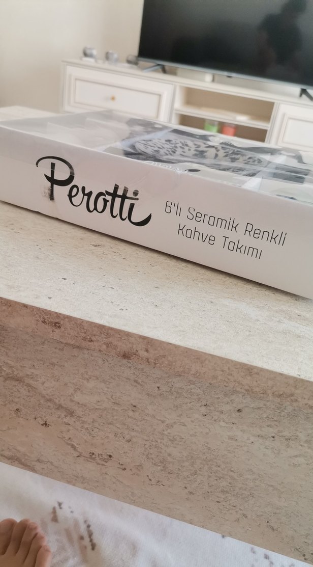 Perotti Siyah Beyaz Kahve Fincan Seti - Görsel 2