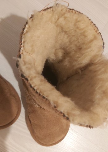 Çocuk Kahverengi Kürklü Süet Bot - Görsel 2