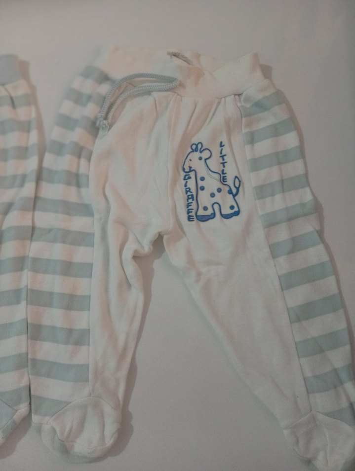 Mavi Nakışlı Erkek Bebek Hastane Tulumu - Görsel 2