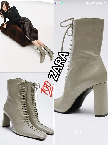 SIFIR ZARA BAĞCIKLI FERMUARLIDERİ BOT 10cm topuk