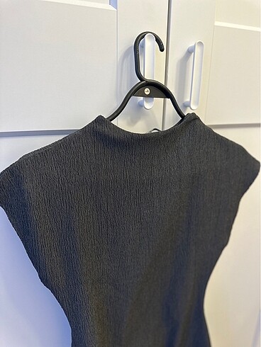 m Beden gri Renk ZARA DRAPE MİNİ ELBİSE