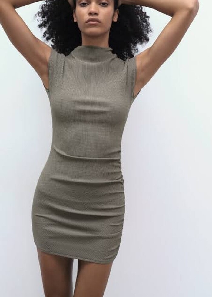 ZARA DRAPE MİNİ ELBİSE - Görsel 2