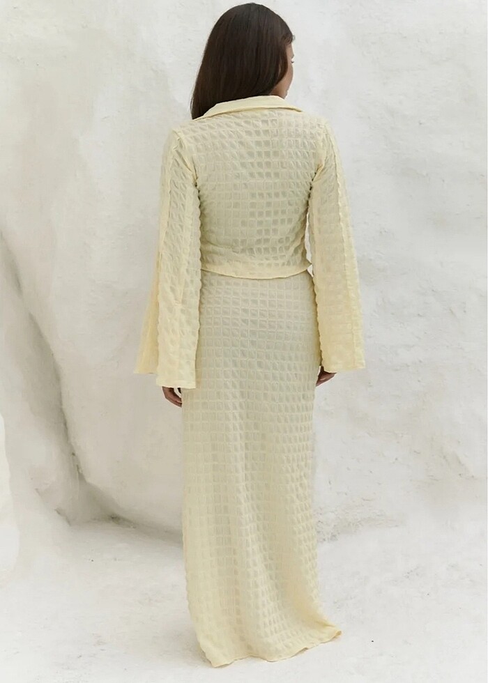 MAİ COLLECTION SARI GÖMLEK ETEK TAKIM - Görsel 2